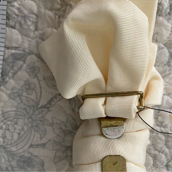 NWT Talbots White Faille Bow Adjustable Belt - Picture 4 of 5